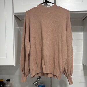 Chic Women's Turtleneck Sweater in Warm Tan